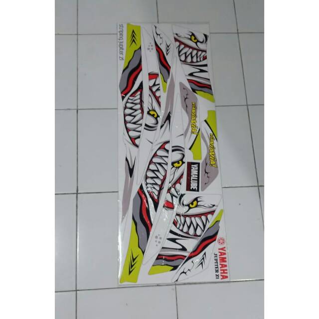 Striping sticker variasi yamaha jupiter z1 motif shark
