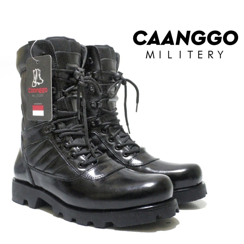 Sepatu PDL TNI Polri jatah terbaru 2021 Raider Hitam Full Kulit Asli