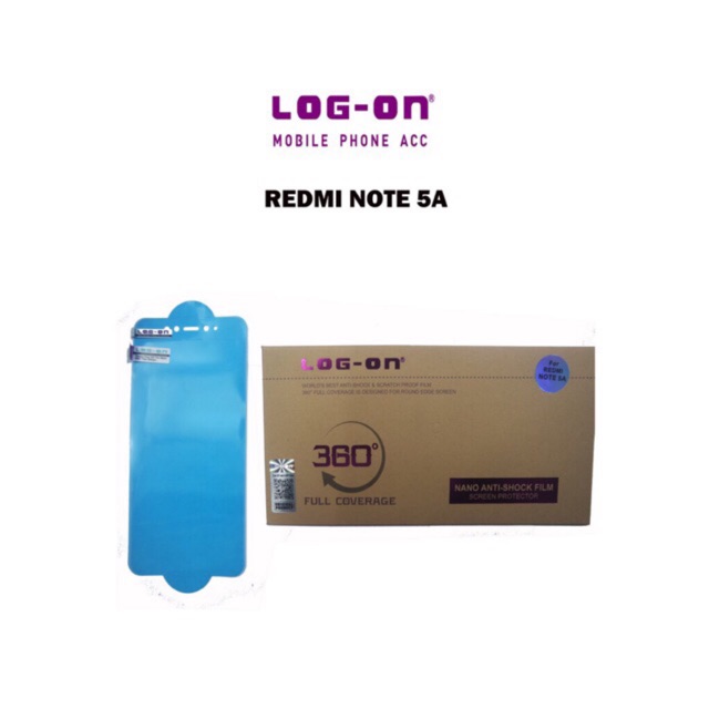ANTISHOCK SCREEN PROTECTOR LOG ON XIAOMI REDMI NOTE 5A - ANTI GORES JELLY