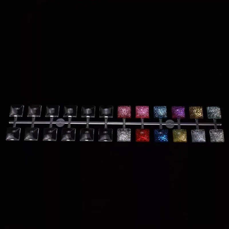 NAIL TIP DISPLAY SQUARE BOOK / NAIL DISPLAY KOTAK PERSEGI 24PCS KUKU PALSU NAILART