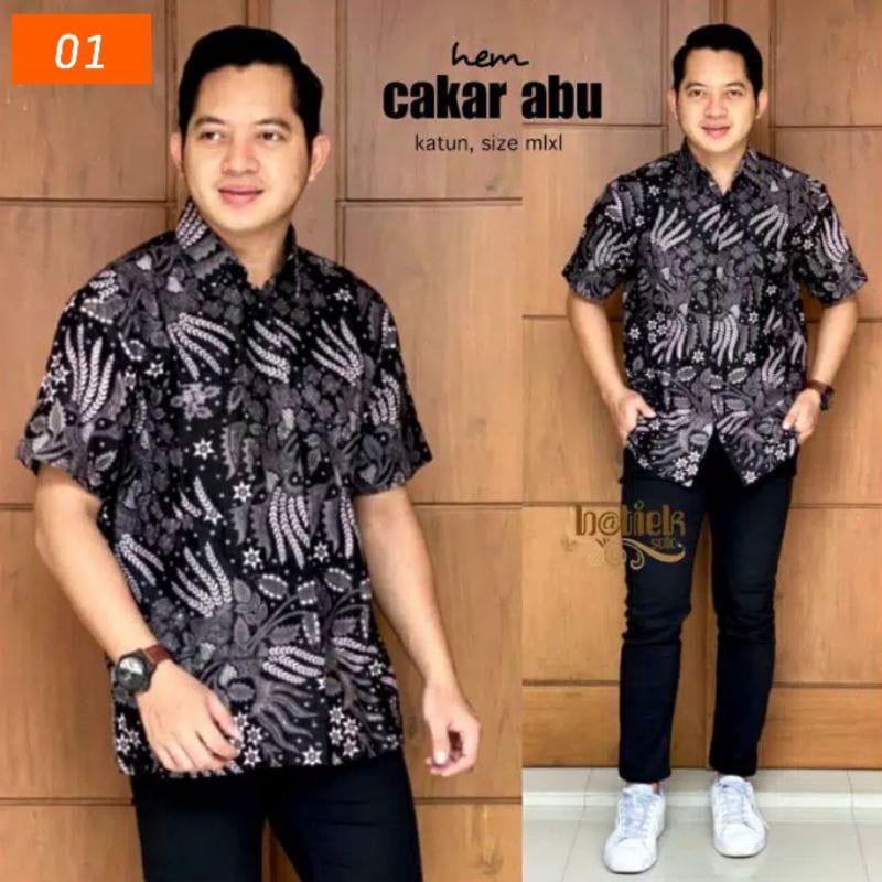 Kemeja Hem Batik Motif Manggar