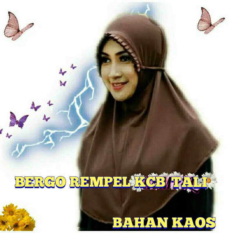 BERGO KCB KAOS /JILBAB INSTAN KCB KAOS TALI