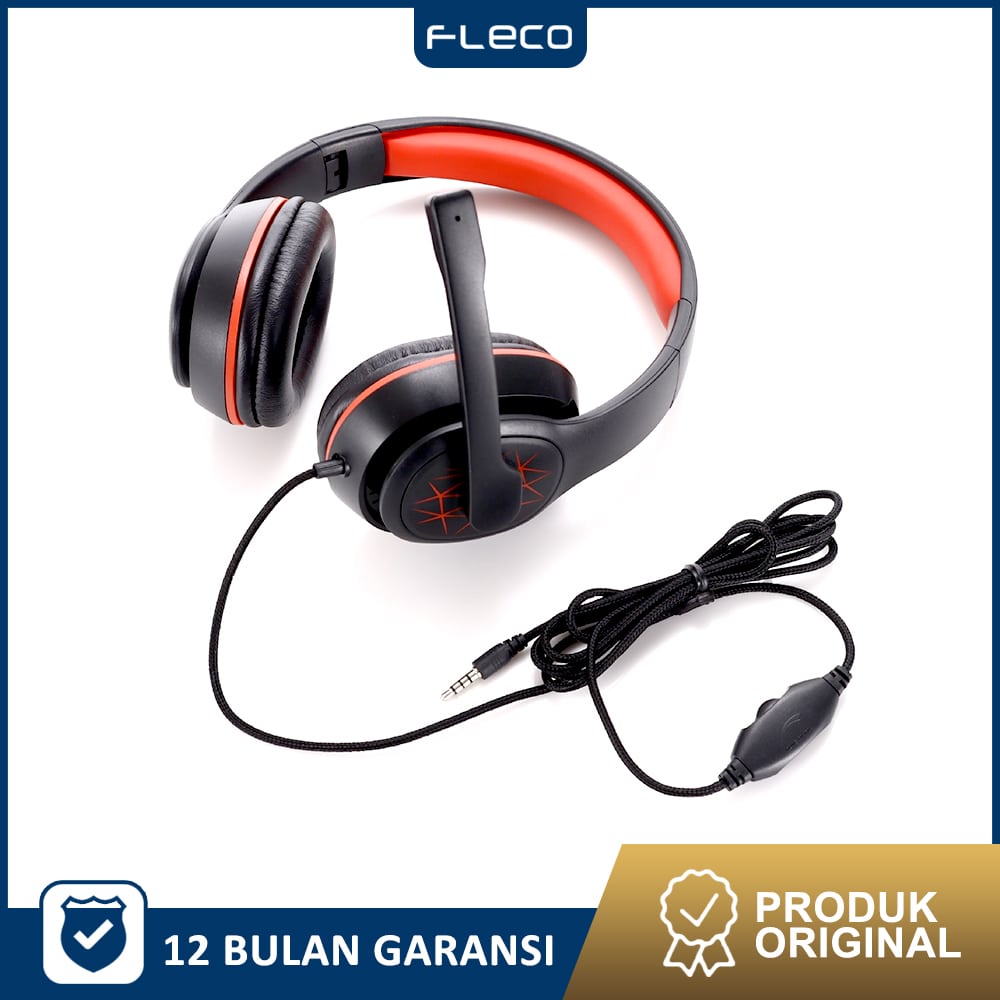 Headset Gaming FLECO FL-880 PC/Mobile Dengan turbo jack 3.5 super bass