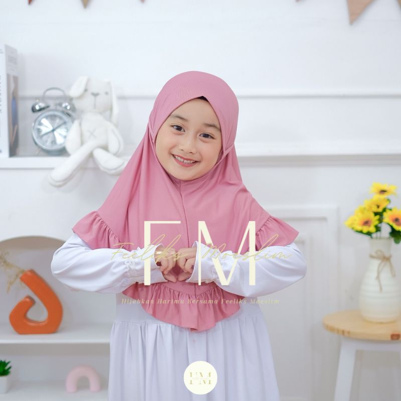 Hijab Anak TK Zihan 3-6thn / Jilbab nyaman murah adem kerudung kualitas PREMIUM