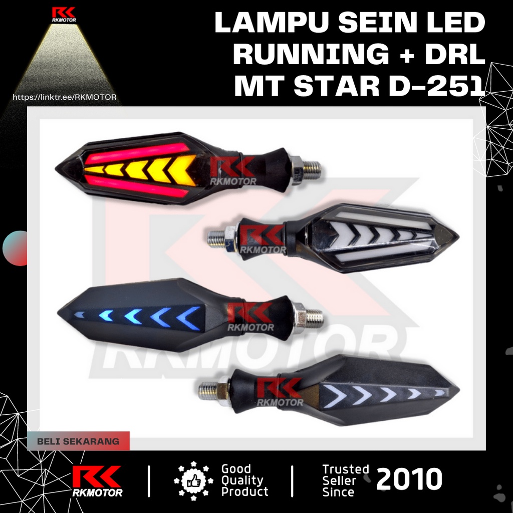 Lampu Sein LED DRL 2 Warna Sen Motor Running - MT Star D251