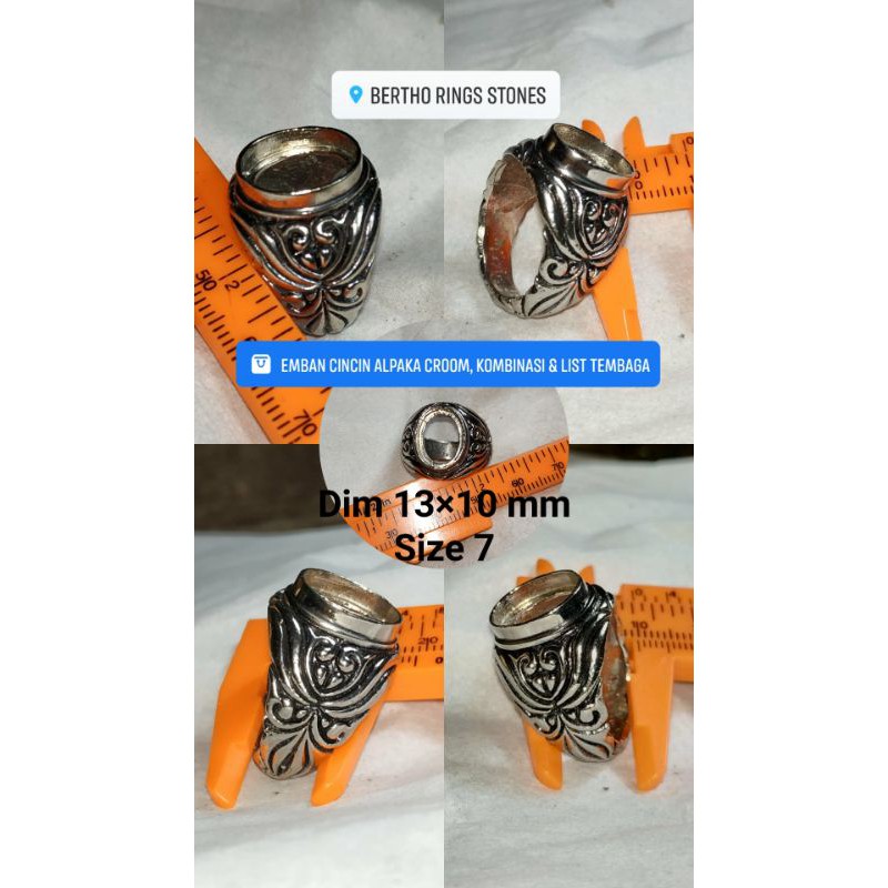 Emban Ring Cincin Alpaka Ukir