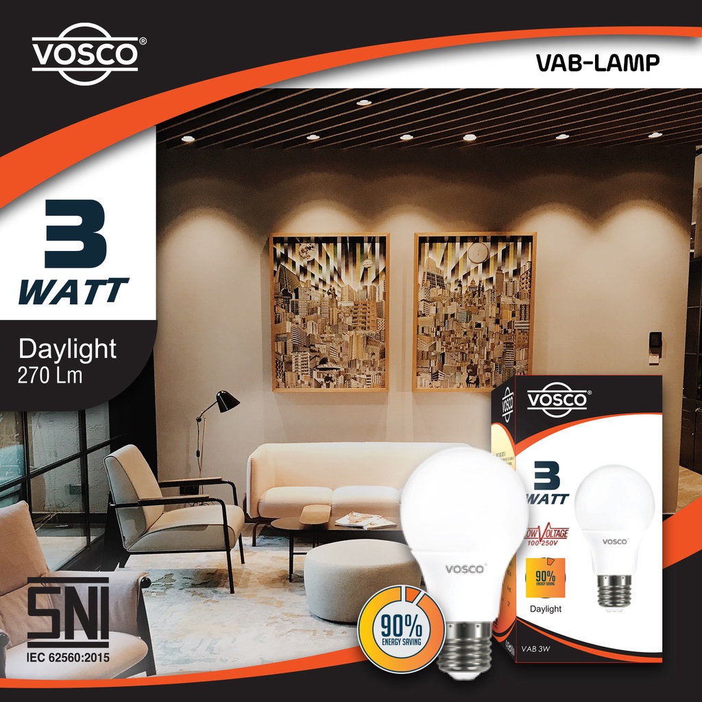 BOHLAM LAMPU LED GARANSI MURAH MODEL A BULB MERK ORIGINAL VOSCO BERIZIN SNI RESMI ORIGINAL 3 SAMPAI 22 WATT FREE ONGKIR