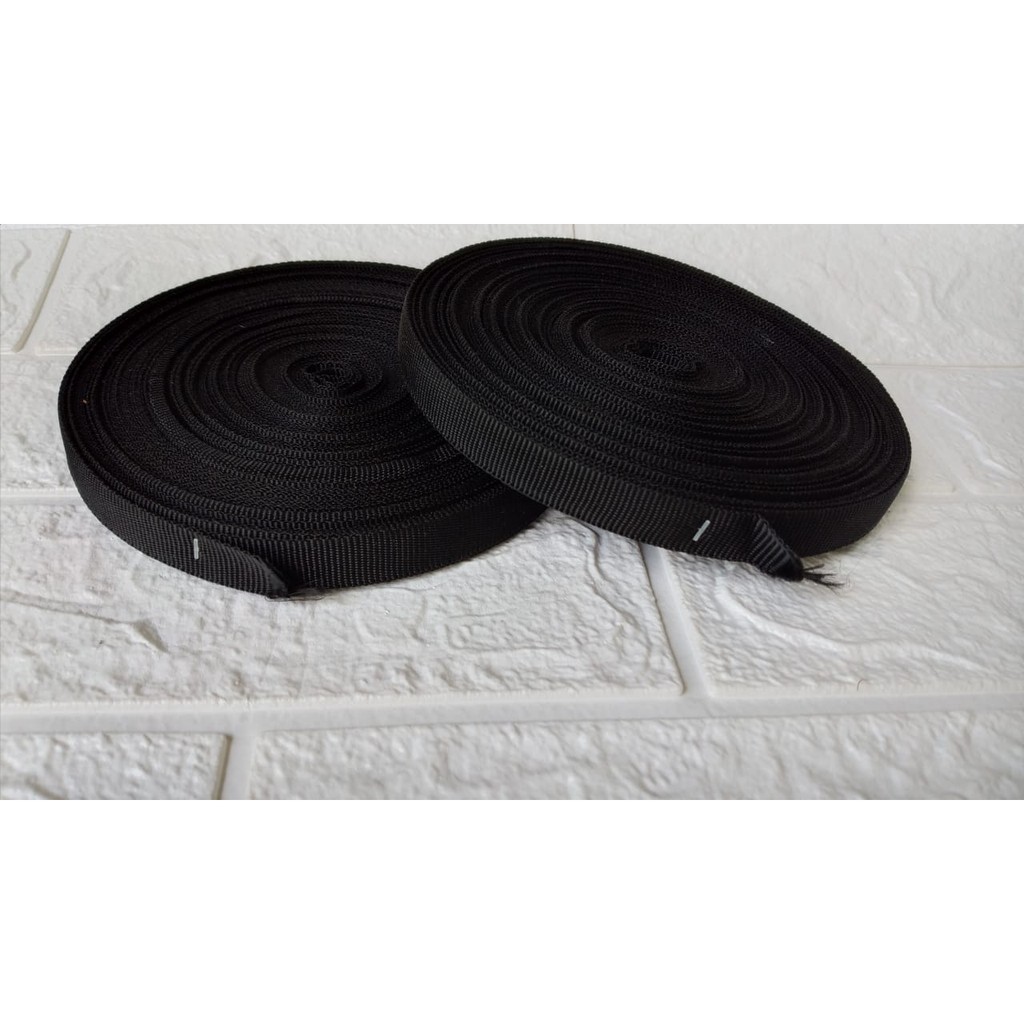 Tali Webbing Hitam 1,5 cm