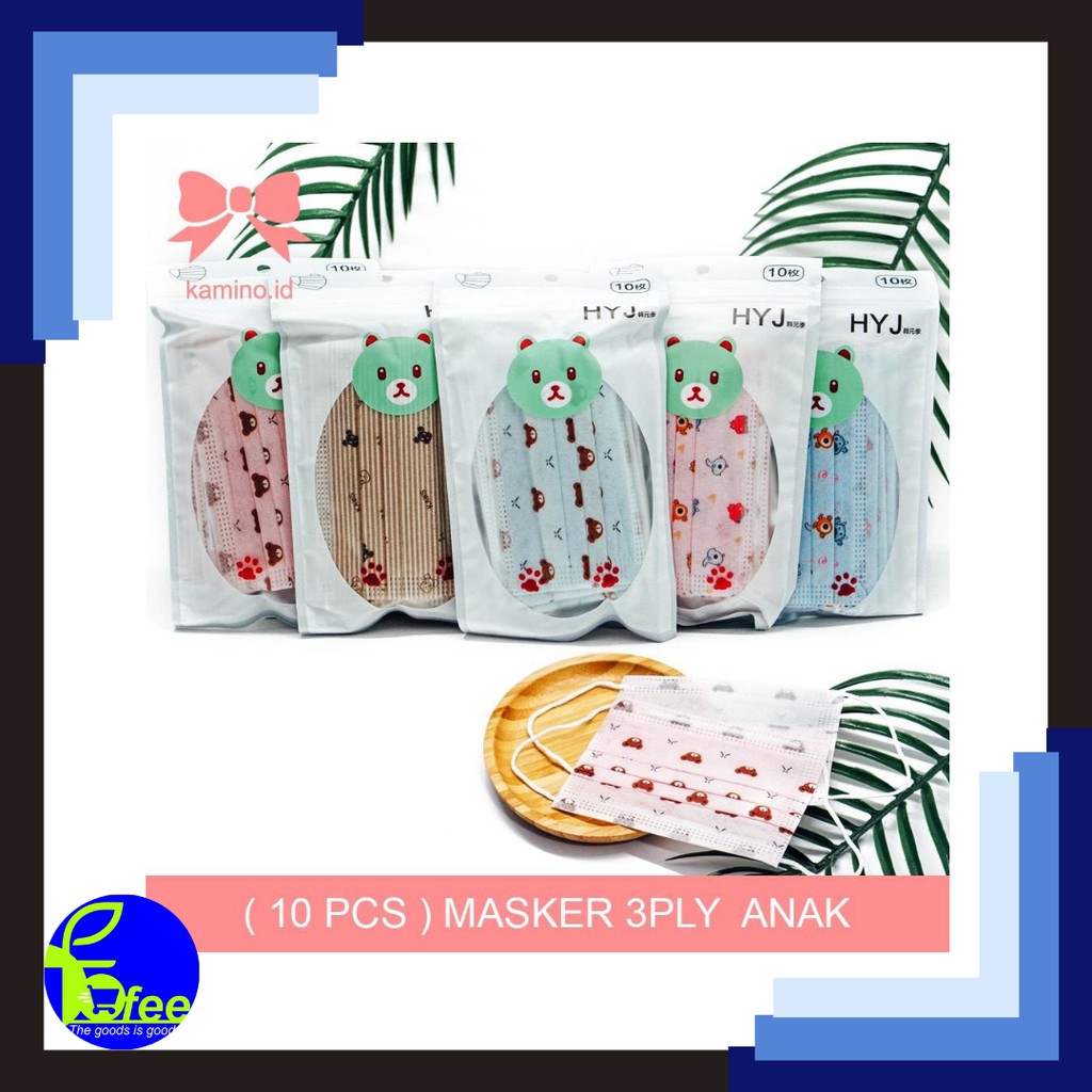 [IMPORT] -1 Pack Masker Anak 3ply 10pcs