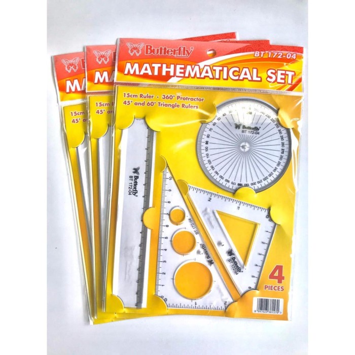 

Penggaris Butterfly Mathematical Set BT-172-04/ Set Penggaris Segitiga