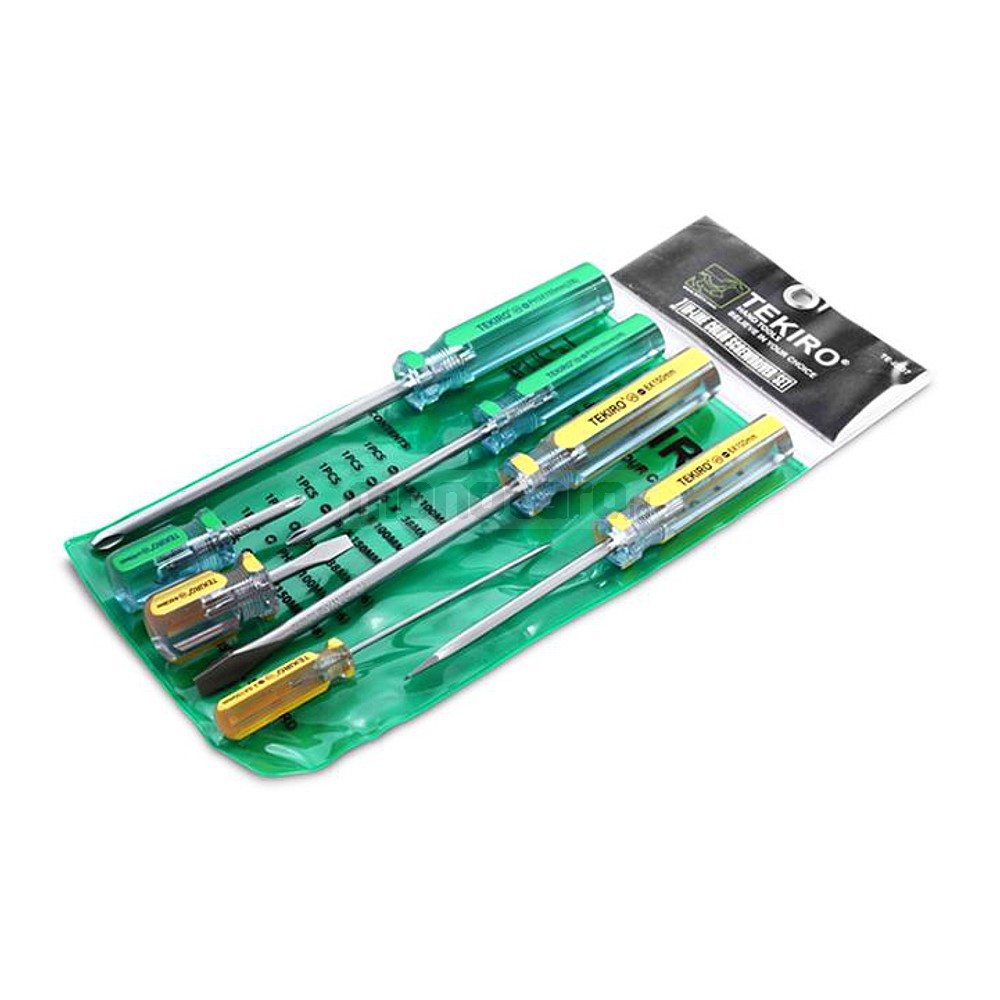 Tekiro Obeng Kristal Set Isi 7 pcs / Obeng Crystal Set - Original Tekiro Made in Japan