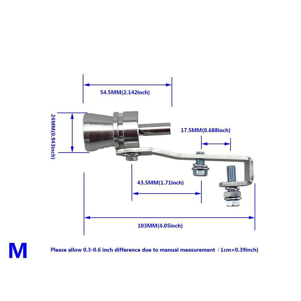 OTOHEROES Penyiul Turbo Palsu Knalpot Mobil Whistler Exhaust - TUR007 [Silver] [M]