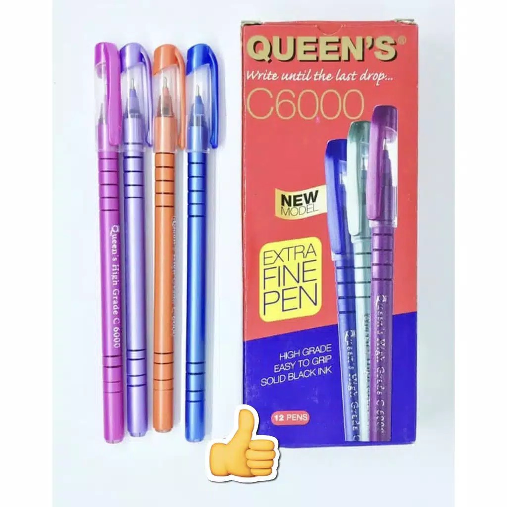 

Bolpoin Pulpen pen Pena Queens C6000 Tinta Hitam Bolpenku lilin MURAH