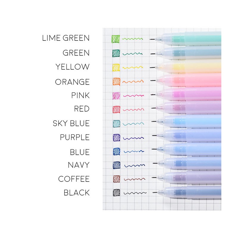 Mira Plus Needle Point Gel Pen / Pulpen Pena Ballpoint Warna Warni Lucu Unik Murah-1