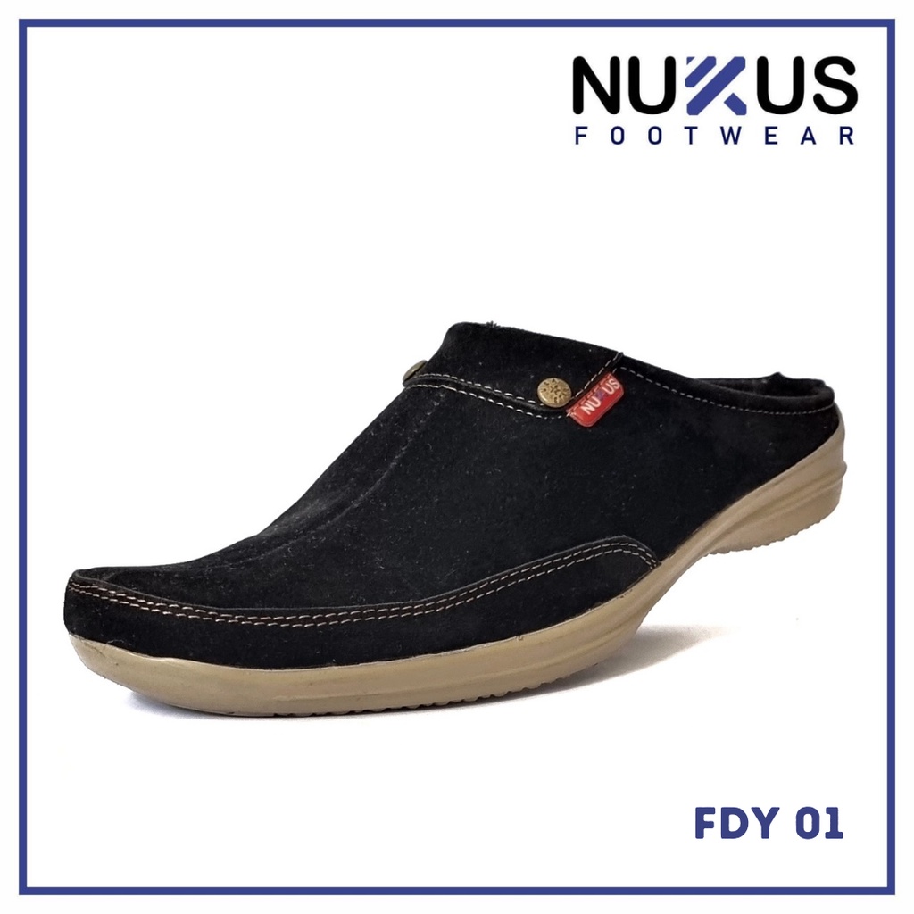 Sandal Selop Pria Slop Bustong Nukus Pria Hitam - SL FDY 01