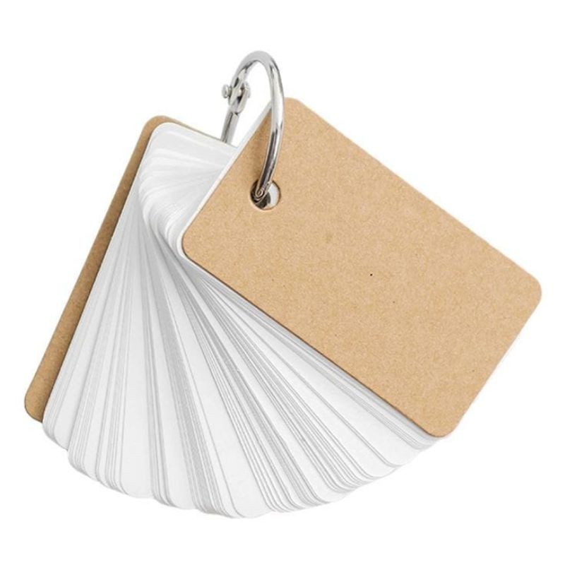 

flash card putih dengan ring