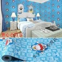 Wallpaper Sticker Dinding Motif Doraemon Kotak Kecil Panjang 10Meter x Lebar 45CM