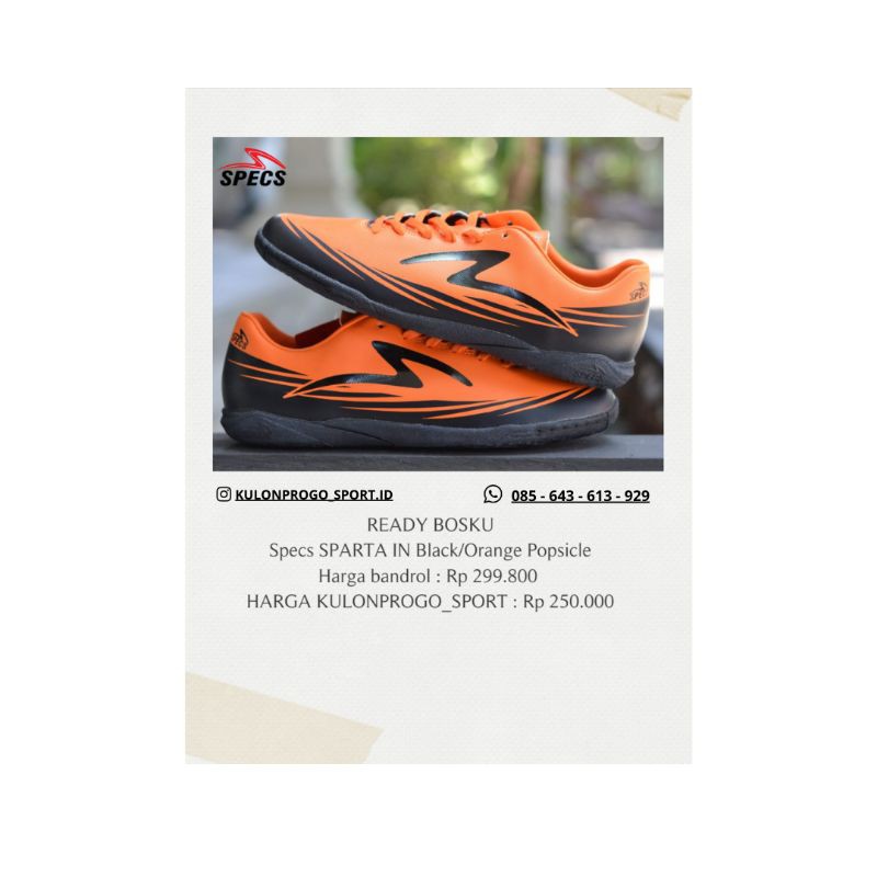 Specs SPARTA IN Black/Orange Popsicle