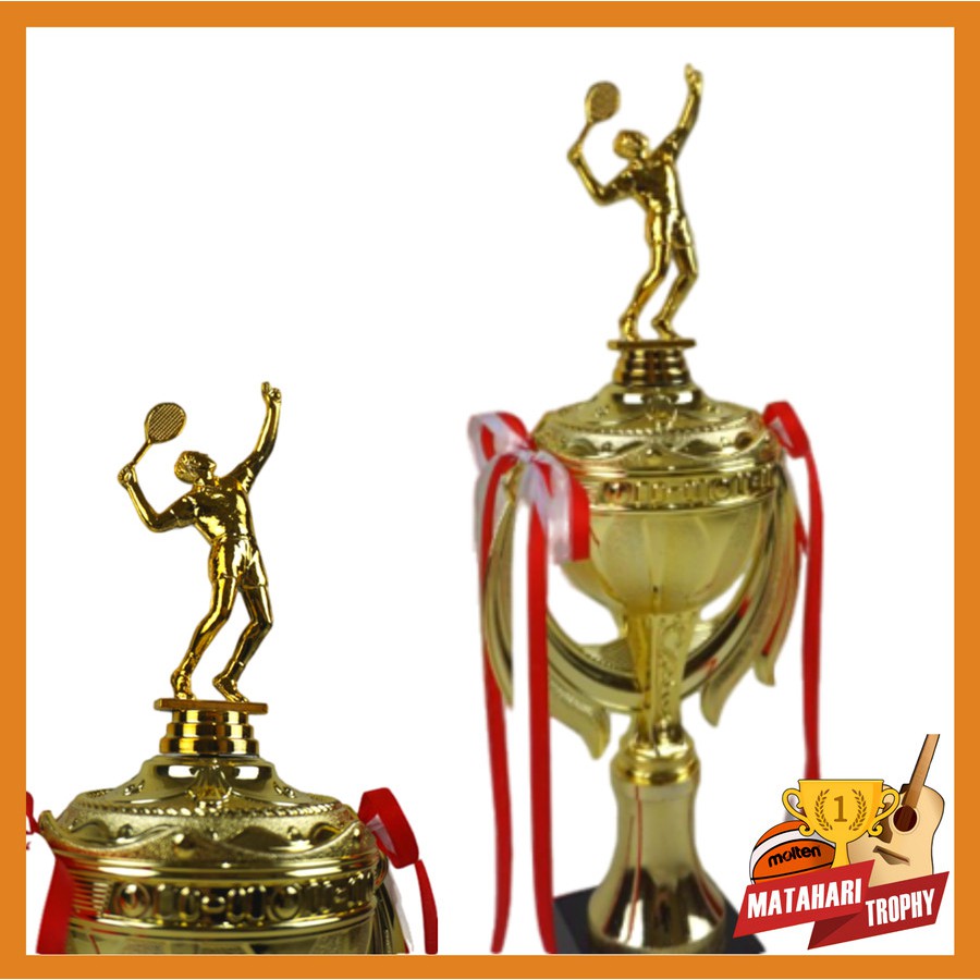 Trophy | Piala 1 Set Badminton / Piala Bulu Tangkis Trophy Champions Gold