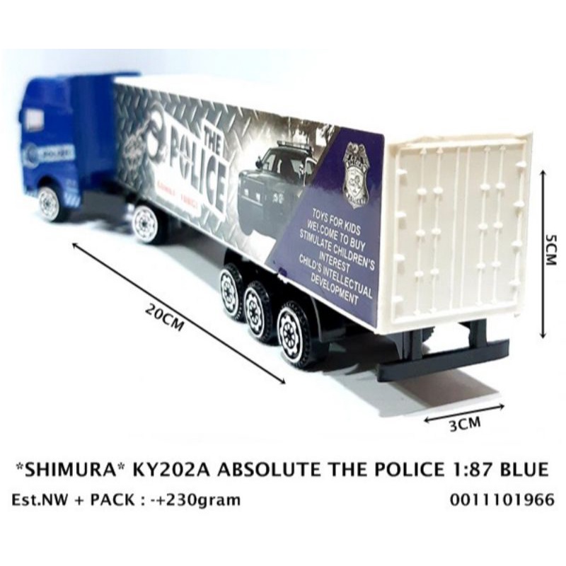 truk trailer kontainer diecast skala 87