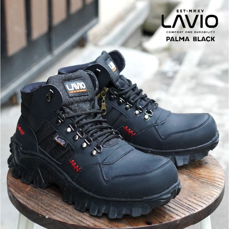 SEPATU PRIA SAFETY BOOTS / SEPATU MUNCAK SEPATU KERJA MATERIAL KARET SOL RUBBER ORIGINAL