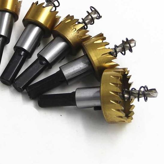 ♨ MATA BOR PELUBANG BESI KAYU PLASTIK METAL HOLESAW CARBIDE HSS 5 SET ➹