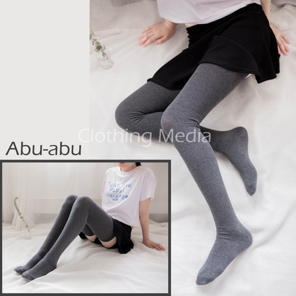 Kaos Kaki Cotton 80cm Super Panjang Katun Kaus Tinggi Overknee Long Socks Thigh High