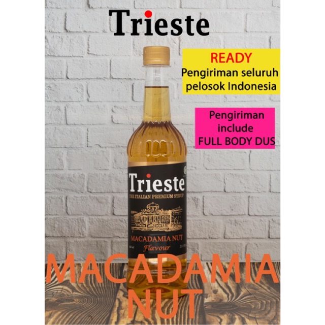 

TRIESTE SYRUP / SIRUP rasa MACADAMIA NUT / HAVANA (JAMAICA RUM)