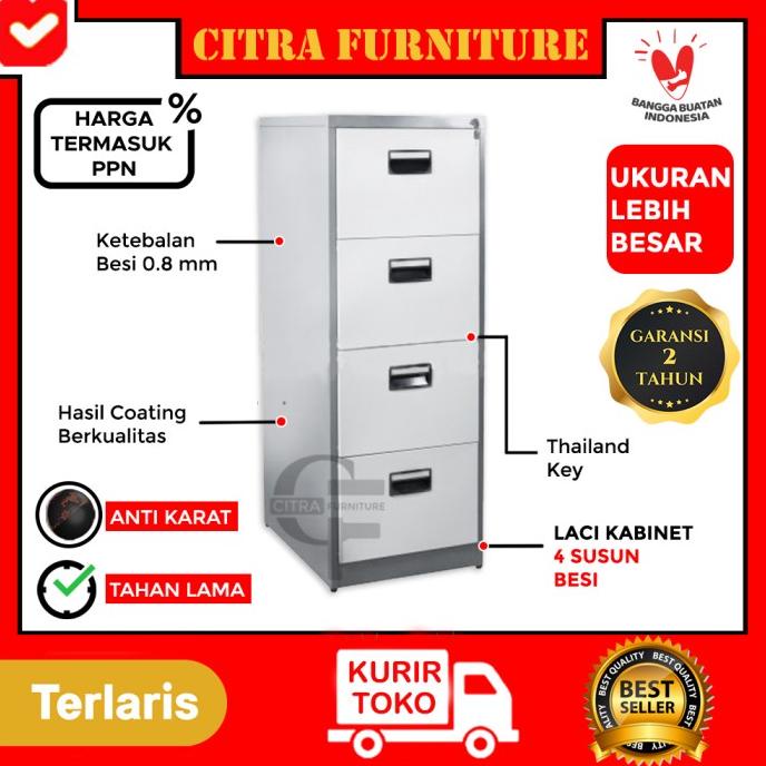 

[[COD]] Filling Kabinet Besi 4 Susun Laci|Cabinet Laci Dokumen Arsip Kantor PRODUK TERBATAS Kode 652