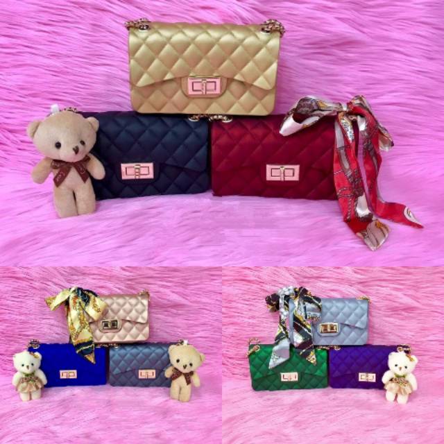 TAS IMPORT JELLY MATTE CHANEL CLASSIC UK18(KECIL) CC18B GRATIS BONEKA+SYALL