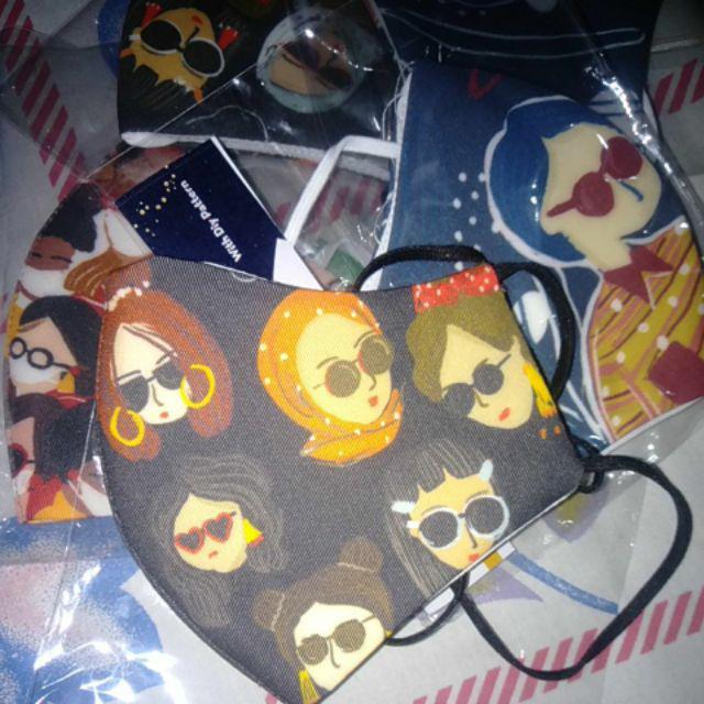 Masker Karakter Bolak Balik Anti Air Diy Pattern