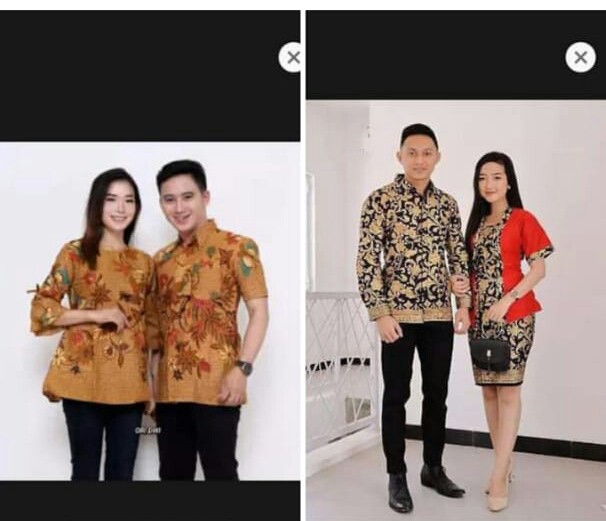 Batik Wanita Baju Batik Couple Modern Monalisa Genes Merah Biru Tosca Ungu Orange