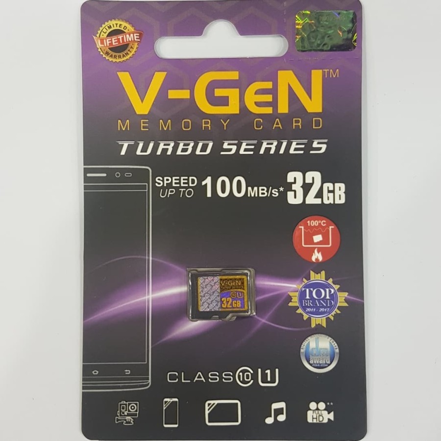 Memori Micro SD V-Gen Memory Card 32gb Class 10 Turbo Vgen Original