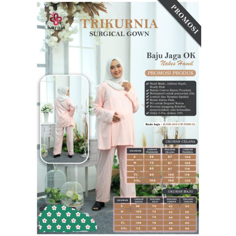 SURGICAL GOWN/ BAJU JAGA OK/ BAJU OK IBU HAMIL  WATERPROOF,  KODE:BJOK_004_KW_SALM