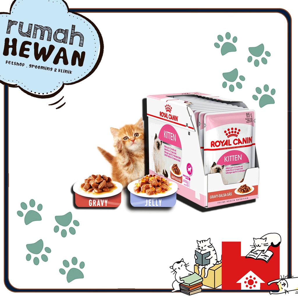 Royal Canin Kitten Second Age Wet Food 85gr Makanan Anak Kucing Basah RC Instinctive Jelly Gravy 85 gr