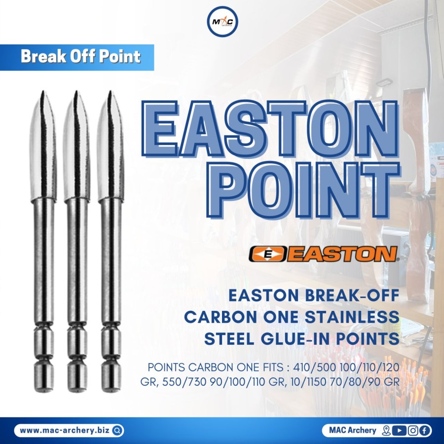 EASTON BREAK OFF POINT For Arrow Carbon One Stainless Busur Panahan Bow