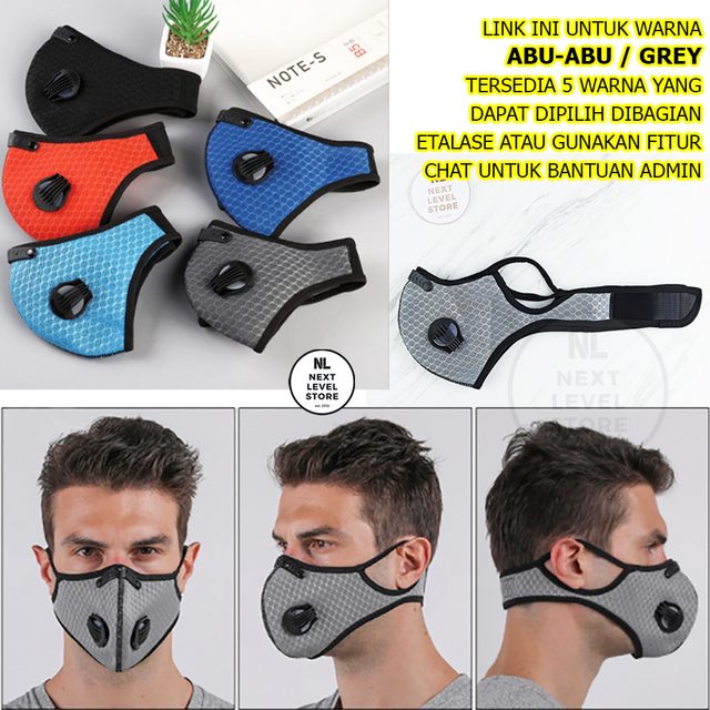 KN95 Premium Mask Masker Olahraga Cycling Sepeda Sport N95 - GREY