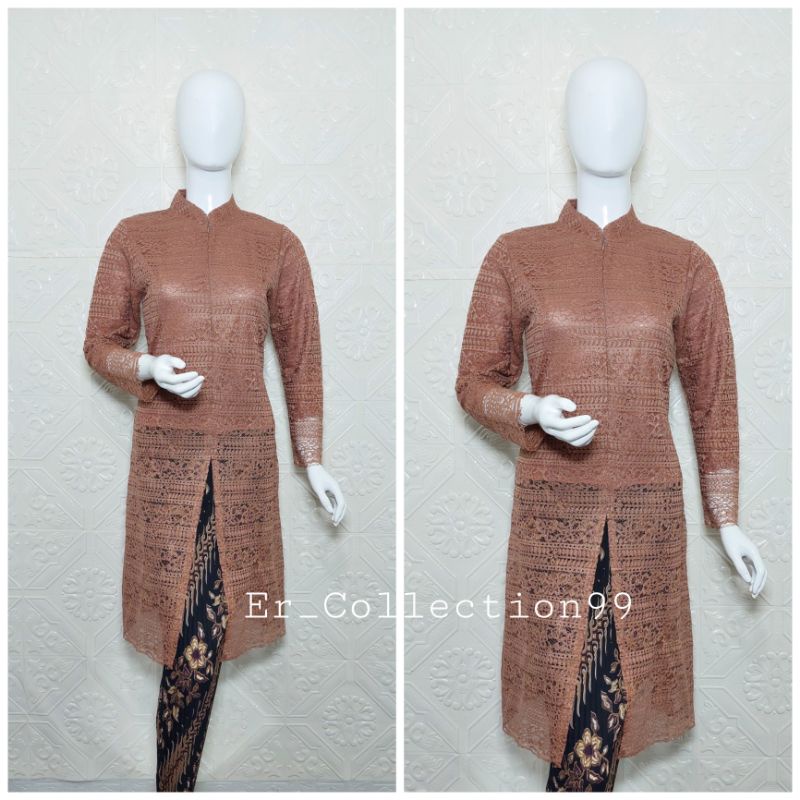 Kebaya Tunik / Kebaya Brokat / Kebaya Modern / Setelan Kebaya Brokat / Kebaya Pengantin-8