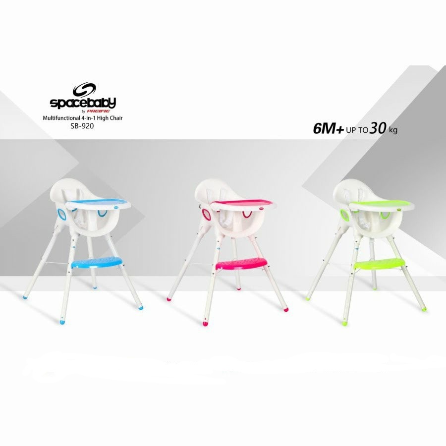 space baby 4in1 high chair kursi makan SB920