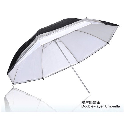 Payung Studio Reflective Photography Umbrella Double Layers 83cm - Black White