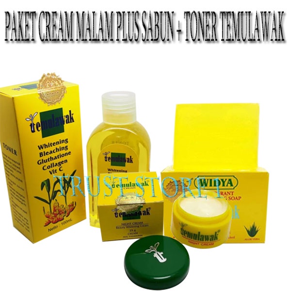 PAKET CREAM MALAM TEMULAWAK PLUS TONER DAN SABUN
