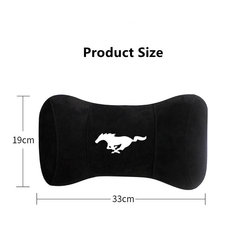 G-club Bantal Leher Bahan Kulit Rusa Memory Foam Untuk Headrest Mobil