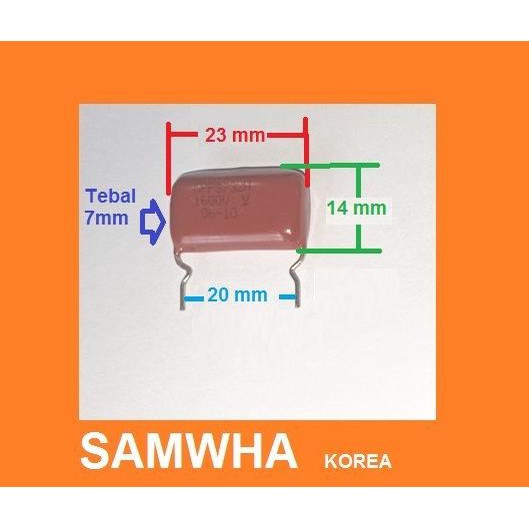 Qty 5 Pcs Mkt Mpps 732H 7N3 Capacitor 7.3N 1600V Original Samwha Nivic00 Ayo Beli