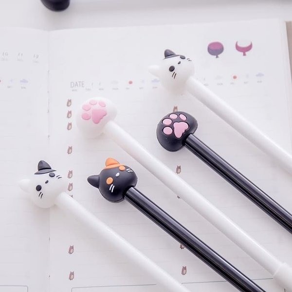 

PULPEN CAT PAW TINTA GEL BLACK 0.5MM KUCING LUCU - CAT BLACK BEST QUALITY