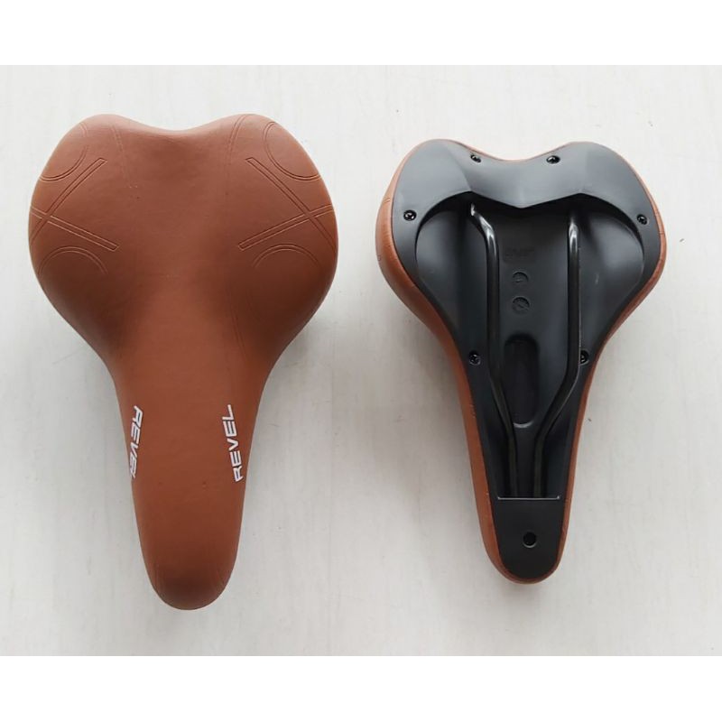 REJECT - SADEL SEPEDA JOK MTB,LIPAT, FEDERAL WARNA COKLAT KULIT UNTUK SEPEDA UKURAN BAN 20,24, 26 da