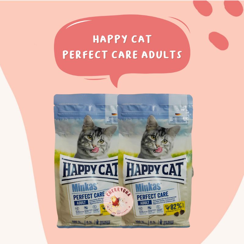 Makanan kucing Happy Cat Minkas Perfect Care untuk kucing dewasa di atas umur 1 tahun 300gr