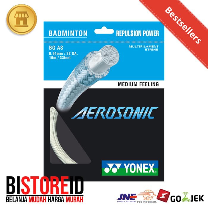 Senar Raket Yonex Aerosonic Original   Pasang Senar