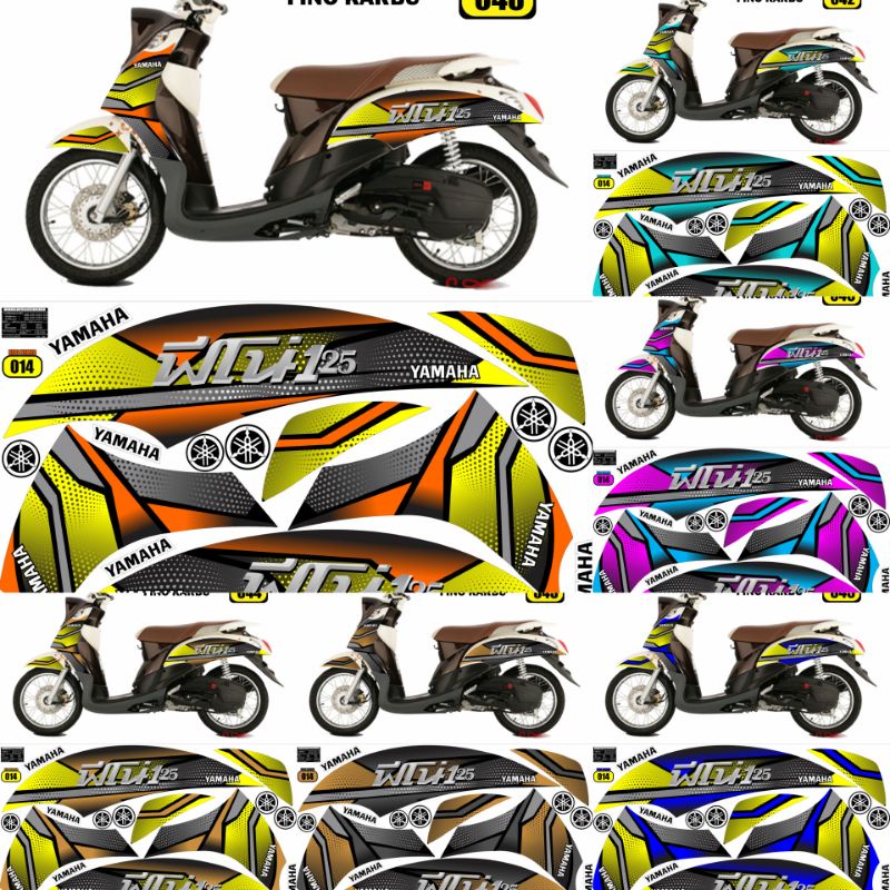Striping fino fi 125 sticker fino karbu stiker yamaha fino Thailand Thailook Thailook babylook