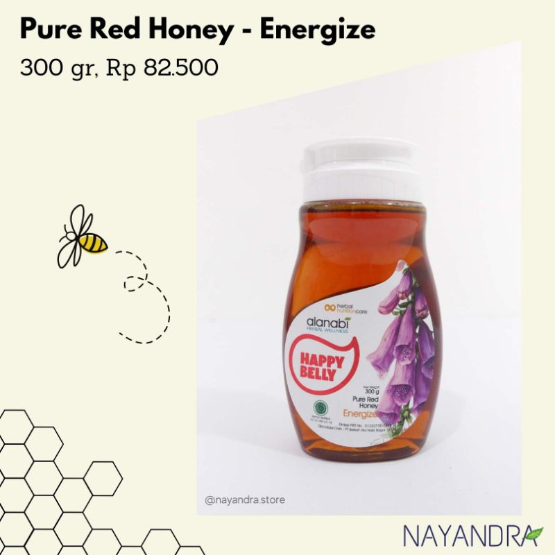 

Pure Red Honey Madu Merah Murni Alanabi Happy Belly