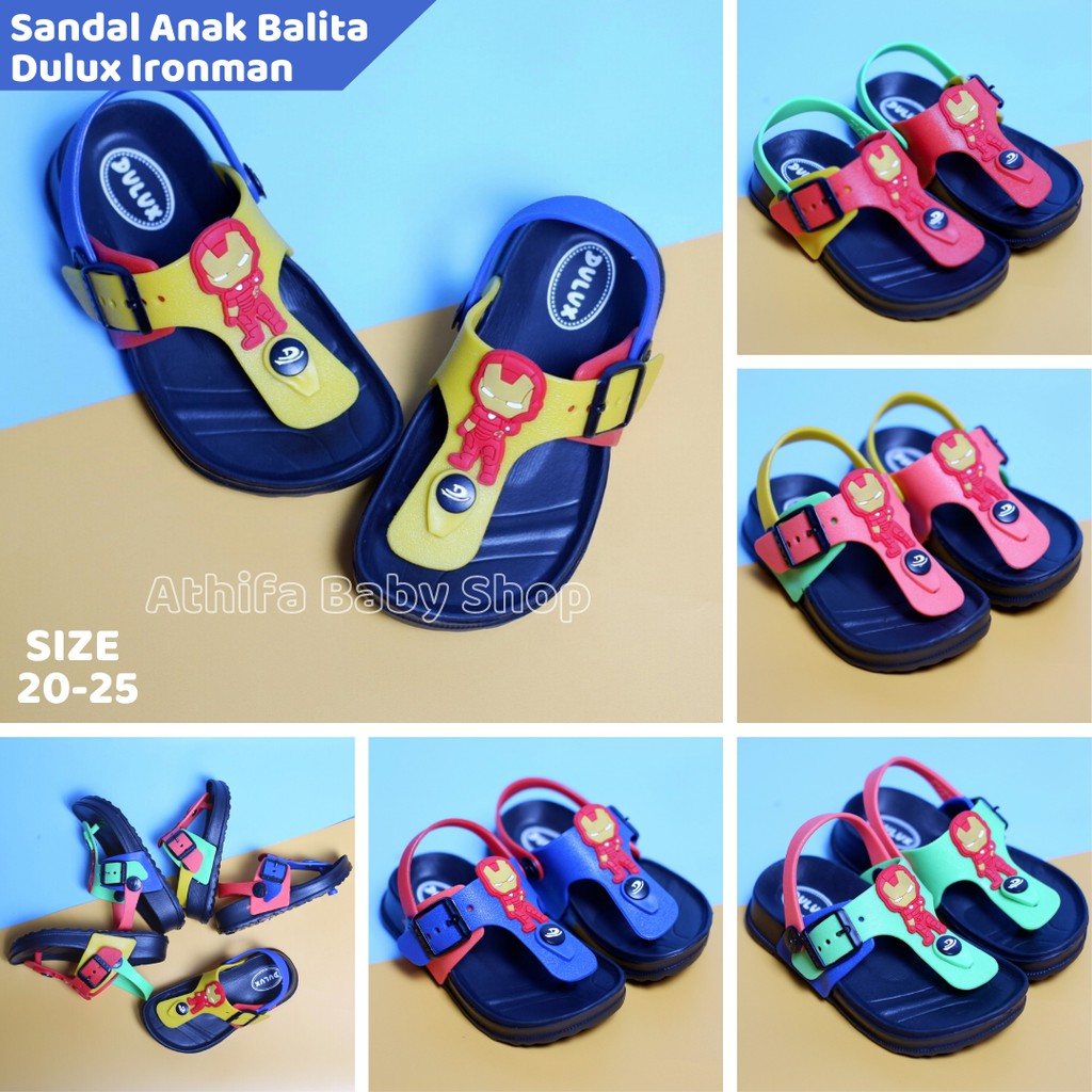 Sepatu Sandal Anak Laki Usia 6 Bulan 1 2 3 Tahun Size Ironman Sendal Gunung Karet Balita Bayi Cowok